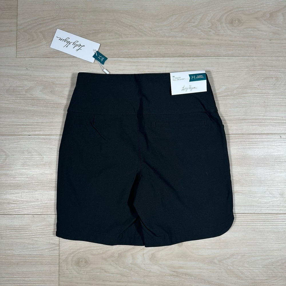 Lady Hagen Women's Tummy Control Short 7''‎ Pull-On Golf Shorts BLACK Size XS - Picture 2 of 6